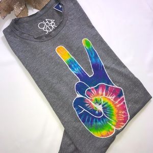Chaser Peace Graphic Tie Dye Short Sleeve T-Shirt